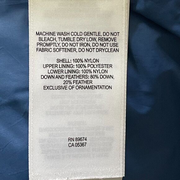 Mountain Hardwear Puffer Jacket Coat Womens Small Blue Down Filled Fleece Lined - Picture 10 of 14